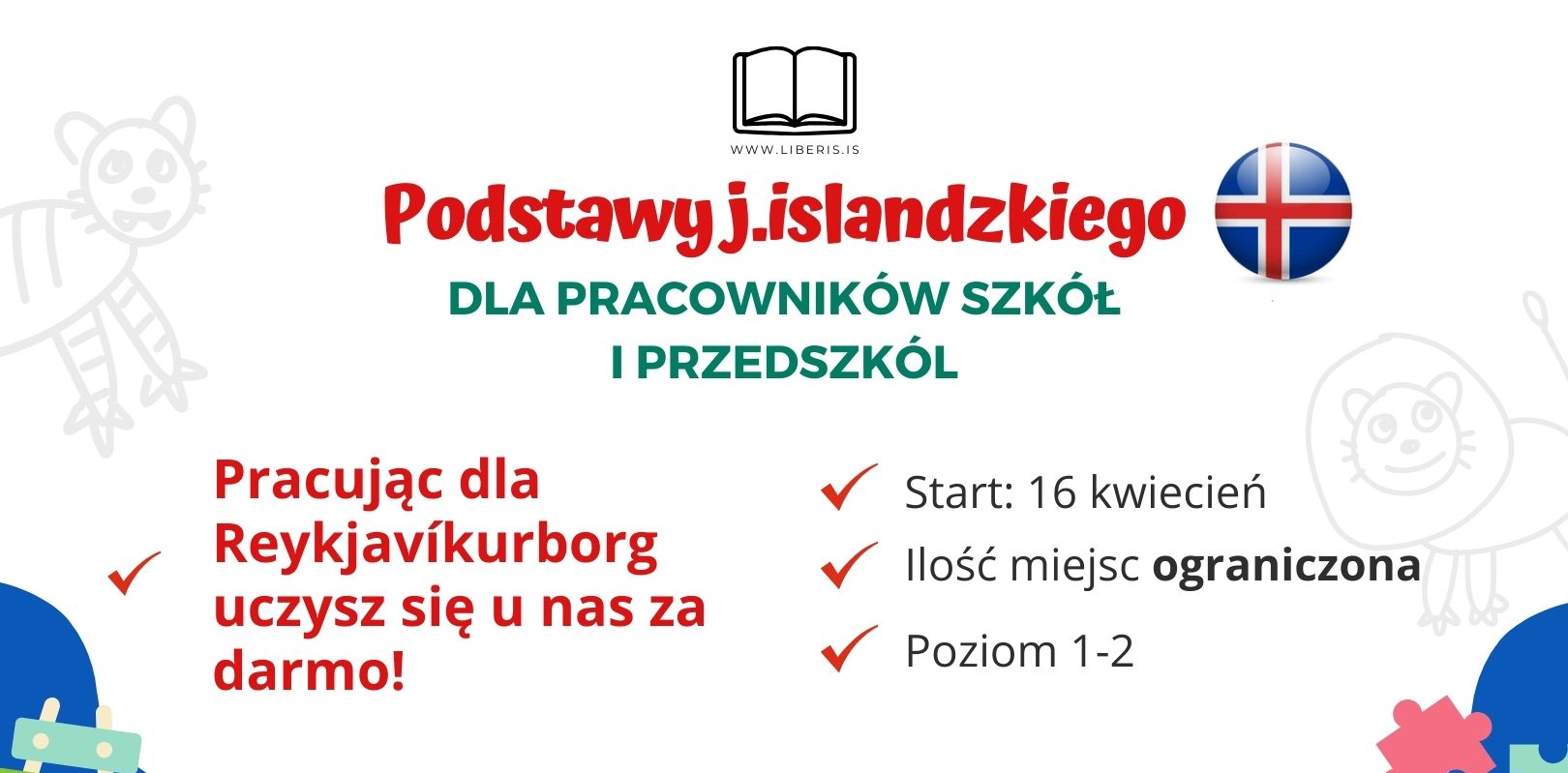 Islandzki dla pracowników szkół i przedszkoli